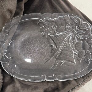 Mikasa Clear Glass Holiday Platter